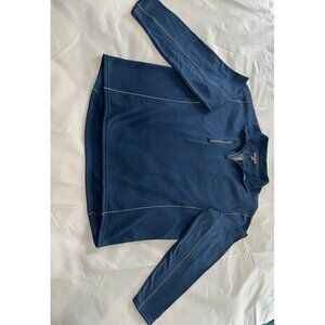 Mens 1/2 Zip Navy Blue Long Sleeve Golf Sweatshirt Pullover